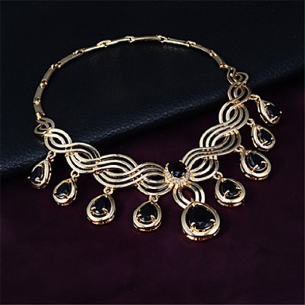 New Products 18k Gold  Jewelry Romantic  Necklace Jewelry Sets For Bridal Bijoux  