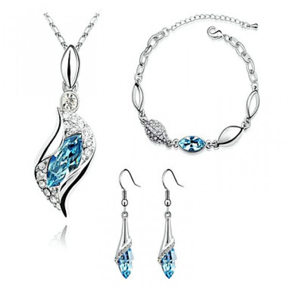 women's Austrian crystal diamond fashion jewellery set 1083  