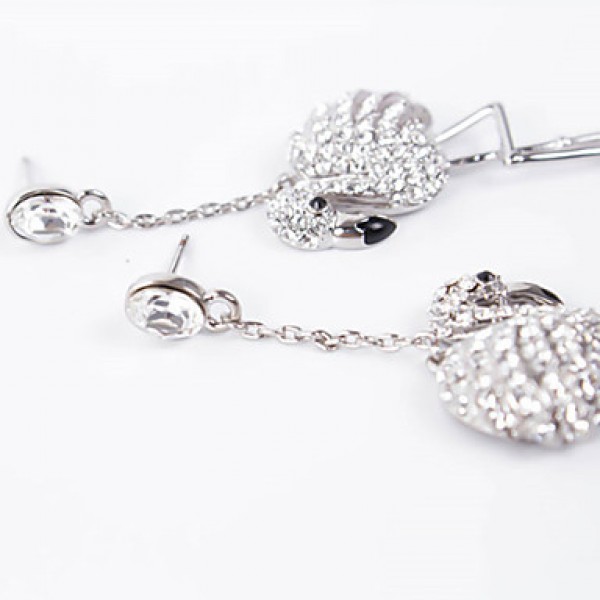 Women Vintage Silver Plated Necklace / Earrings Sets  