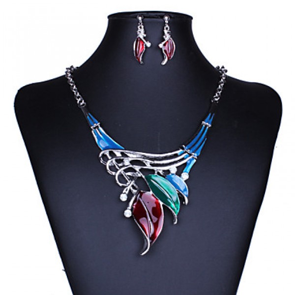 Women Vintage/Cute/Party/Casual Alloy/Gemstone & Crystal/Cubic Zirconia Necklace/Earrings Sets  