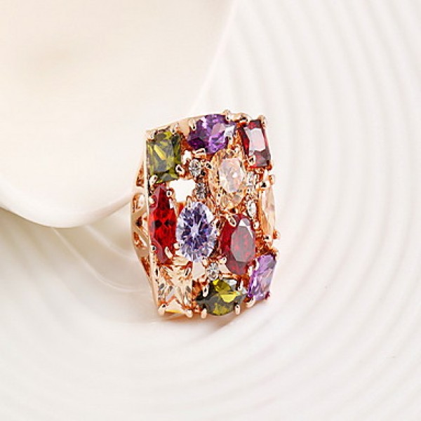 AAA Zircon Statement Ring for Wedding Party