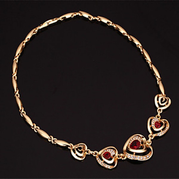 New Women Vintage / Party Gold Plated Necklace / Earrings / Bracelet / Ring Sets  