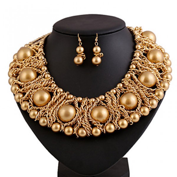 Women Vintage / Cute / Party  / Alloy / Rhinestone / Gemstone & Crystal / Imitation PearlNecklace /  