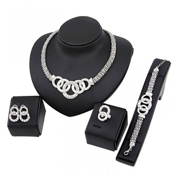 Gold-plated Fashion trendy (Including Necklace, Earring, Bracelet) Jewelry Sets  