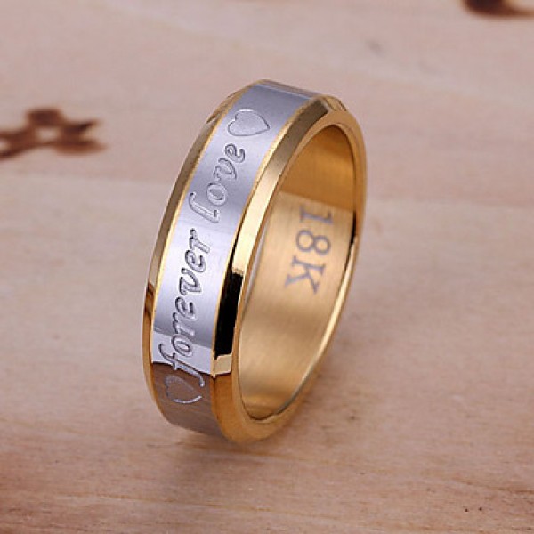 Everlasting love steel ring men Jewelry