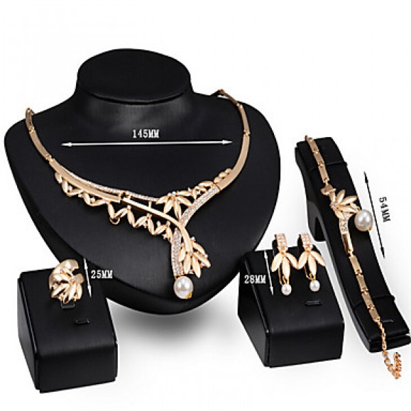  The explosion of gold necklace earrings bracelets rings set high-end banquet  