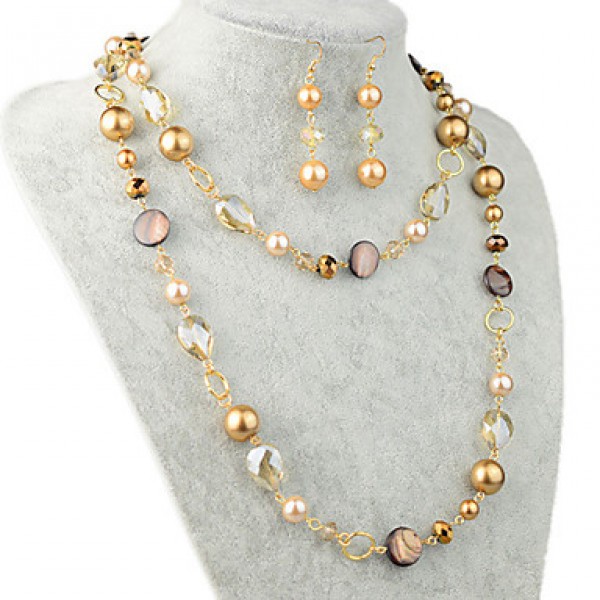 Women Vintage / Cute / Party  / Alloy / Rhinestone / Gemstone & Crystal / Imitation PearlNecklace /  