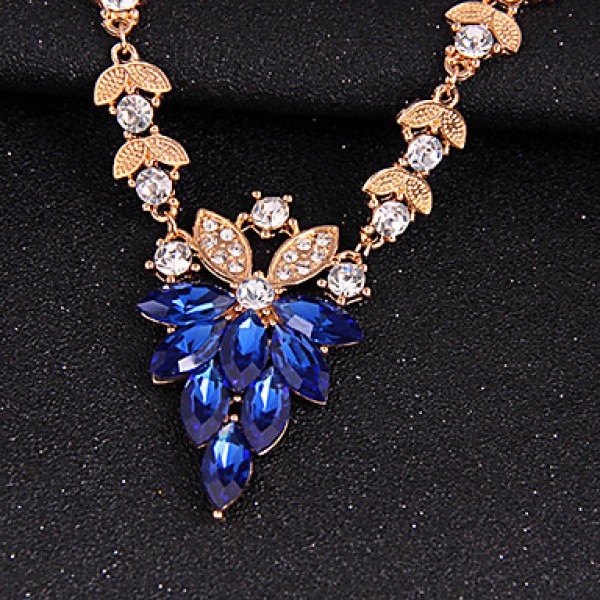 Women Vintage / Party / Casual Alloy / Gemstone & Crystal / Cubic Zirconia Necklace / Earrings / Bracelet / Ring Sets  