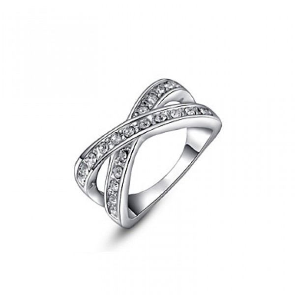  Zircon Cross Statement Rings Wedding/Party/Daily